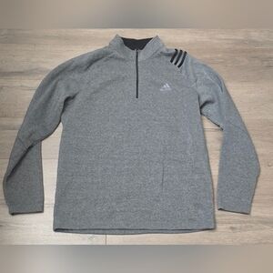 Adidas Golf Mens 3 Strip 1/4 Zip Shirt EUC Size Large Athleisure Athletic